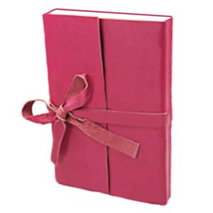 Genuine Leather Soft Wrap around blank Journal-Pink